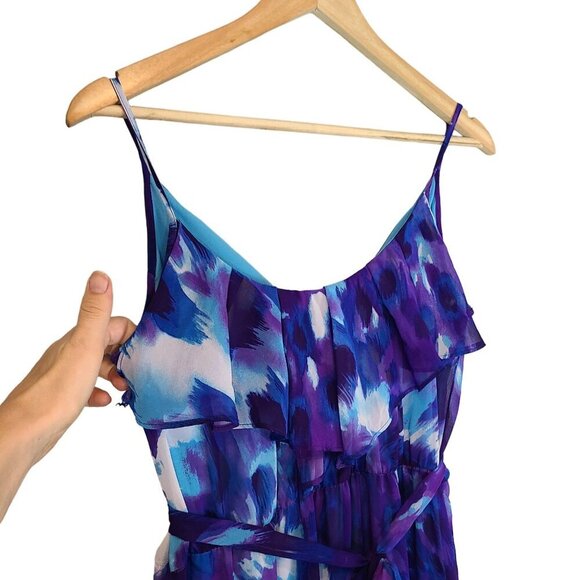 Bisou Bisou Tiered Maxi Dress Womens 6 Wedding Guest Vacation Resortwear Easter - Picture 10 of 12